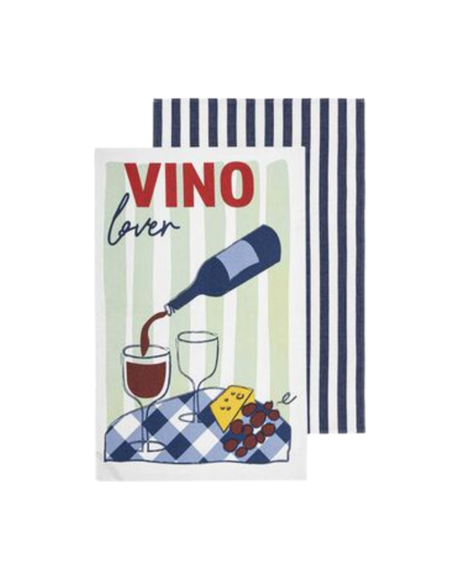 Ladelle Capri Wine 2pk Kitchen Towel