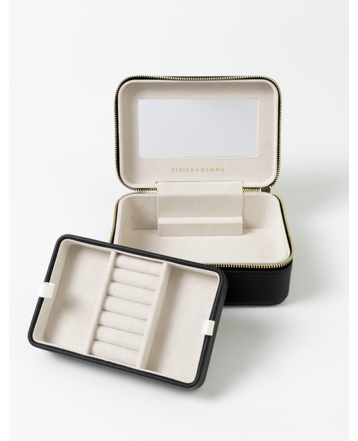 Stella + Gemma Large Rectangle Jewel Box - Black