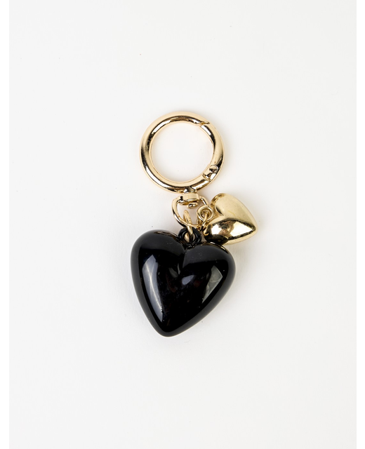 Stella + Gemma Black Heart Bag/Key Charm