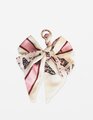 Stella + Gemma Blush/White with Gold Chain Bow Bag/Key Charm