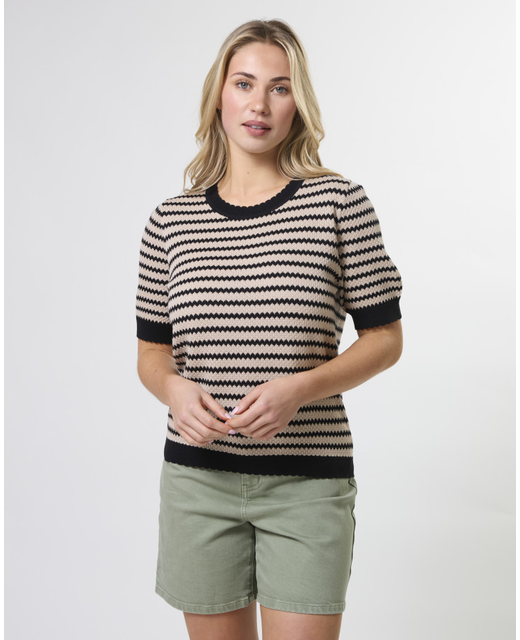 Stella + Gemma Charly Knit - Sand Stripe