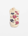 Stella + Gemma Ankle Socks - White Arrangement of Flowers