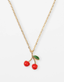Stella + Gemma Red Cherries Necklace