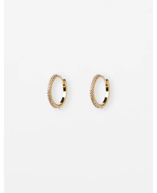 Stella + Gemma Gold Hoop Crystal Earrings