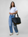 Stella + Gemma Quilted Black Tote Bag