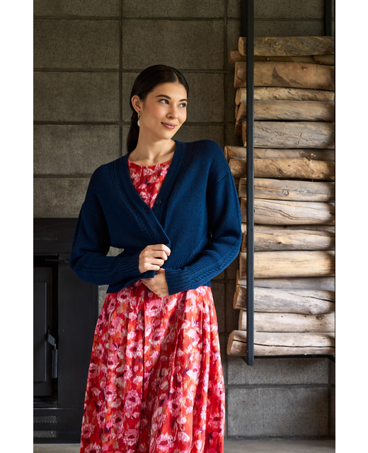 Memo Cable Knit Detail Cardigan