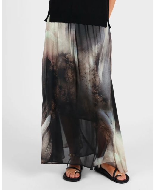 Storm Sandstorm Print Maxi Skirt