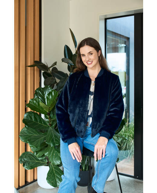 Foil Fur Sure Aviator Jacket