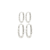 Pilgrim Sense Hoop Earrings 2-in-1 Set
