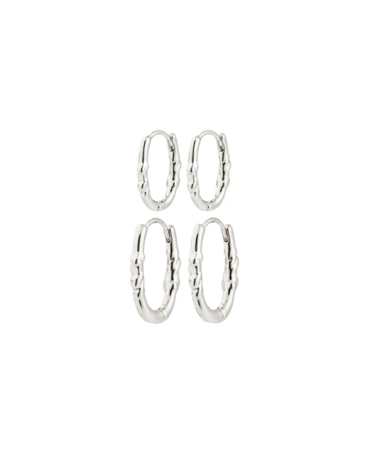 Pilgrim Sense Hoop Earrings 2-in-1 Set