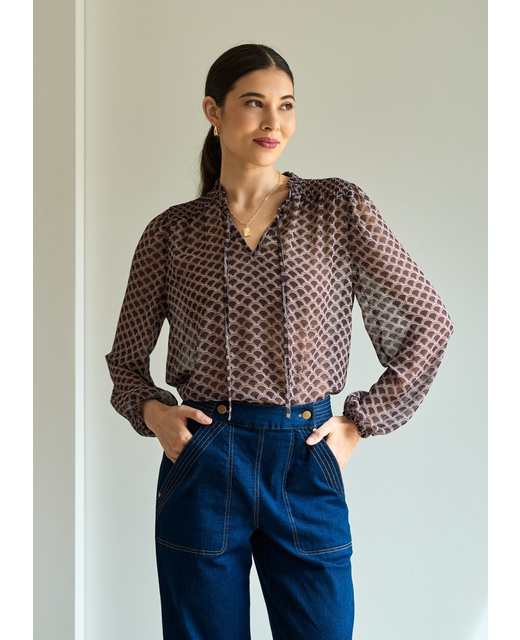 Memo Shirred Yoke Blouse