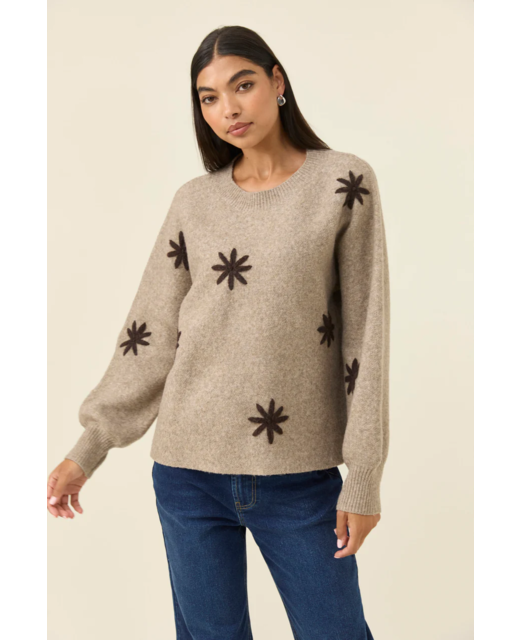 Isle of Mine Miru Stitch Flower Jumper