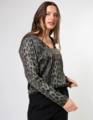 Stella + Gemma Kelly Blouse - Khaki Leopard