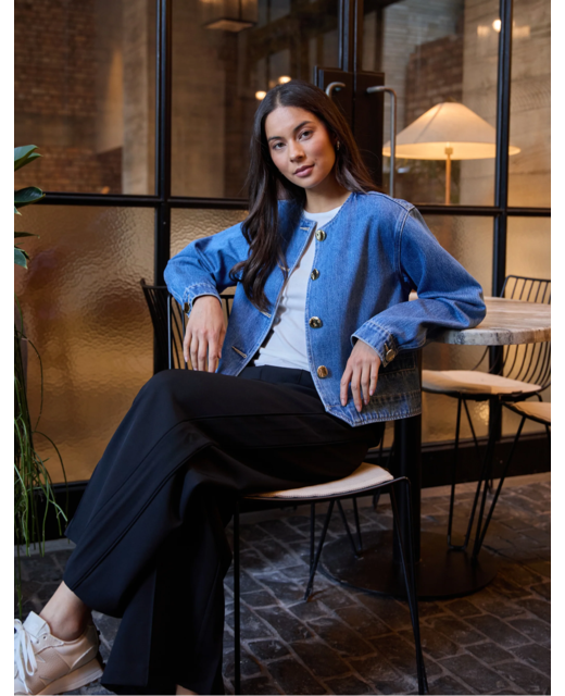 Stella + Gemma Clara Jacket - Mid Blue