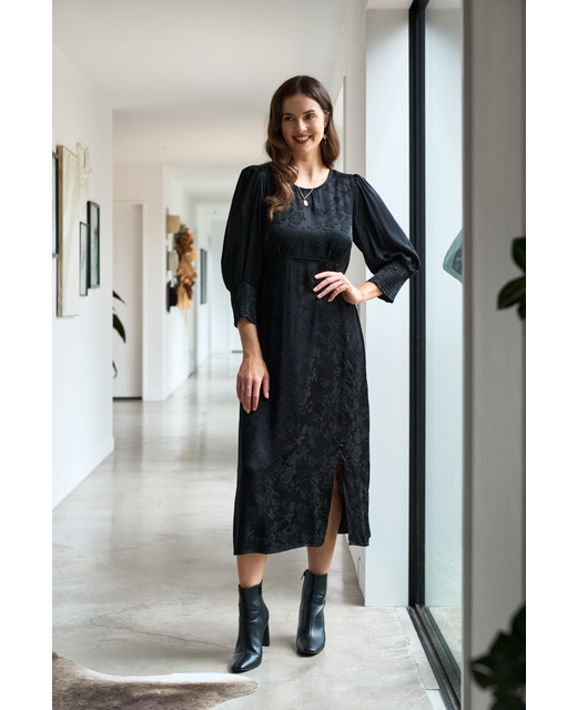 Oh3 Curved hem Empire Line Dress