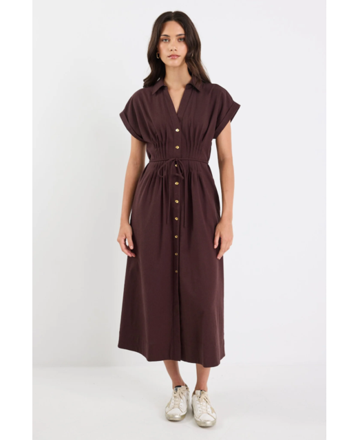 Stories Be Told Carriage Midi Shirt Dress