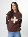 Stella + Gemma Newport Sweat - Choc Blush Cross