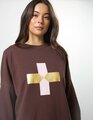 Stella + Gemma Newport Sweat - Choc Blush Cross