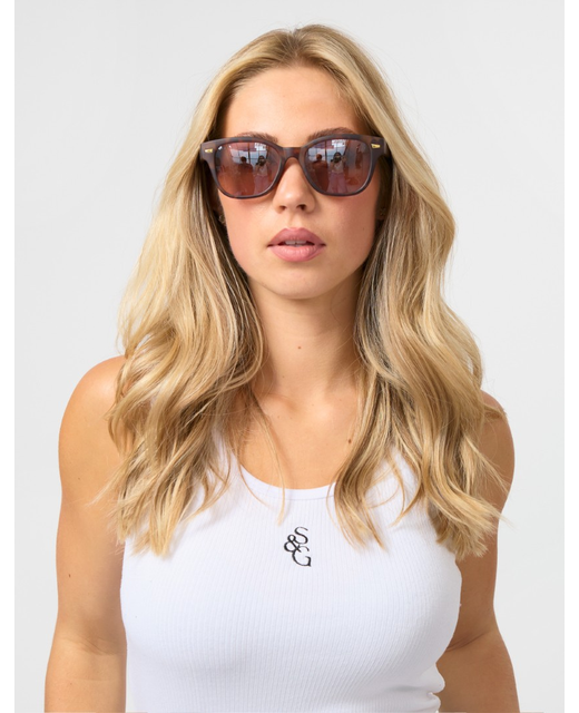 Stella + Gemma Jolie Marble Tort Sunglasses