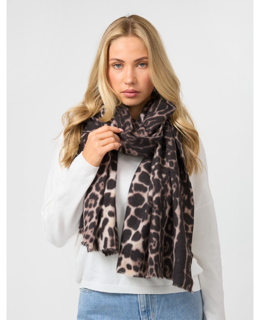 Stella + Gemma Scarf - Brwn Leopard