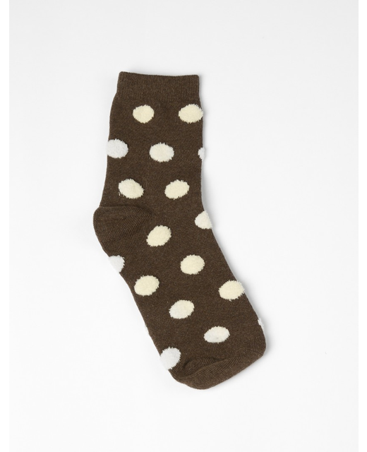 Stella + Gemma Socks - Coffee / Cream Dots