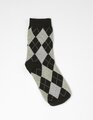 Stella + Gemma Socks - Gry/Blk Argyle Prnt