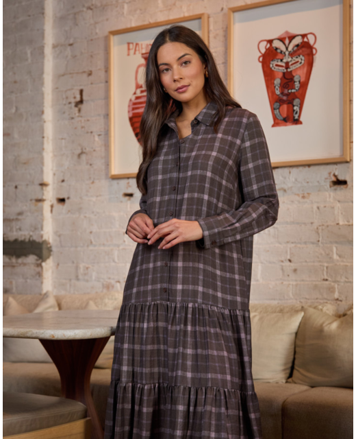 Stella + Gemma Talia Dress Rocky Road Plaid