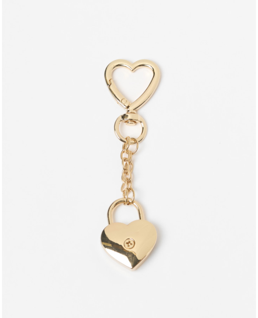 Stella + Gemma Gold Heart Locket Keychain