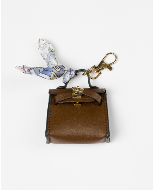 Stella + Gemma Chocolate Mini Kelly Bag Keychain