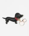 Stella + Gemma Black Badger Dog Keychain