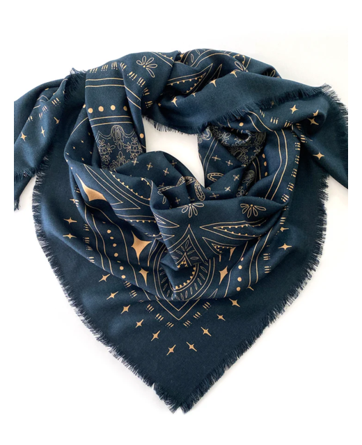 Dark Hampton DH x Ellie Compton The Quin Wool Silk Scarf
