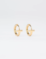Stella + Gemma Gold Huggie T-Bar Earrings