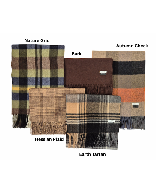 Parisian Fellini Lambswool Autumn Woodland Scarf