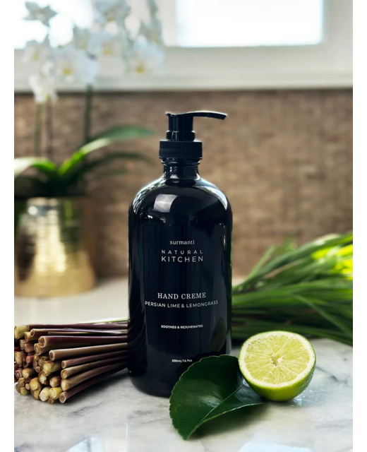 Surmanti Natural Kitchen Hand Creme 500ml - Persian Lime & Lemongrass