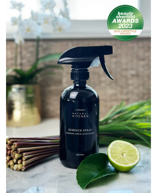 Surmanti Natural Kitchen Surface Spray 250ml - Persian Lime & Lemongrass