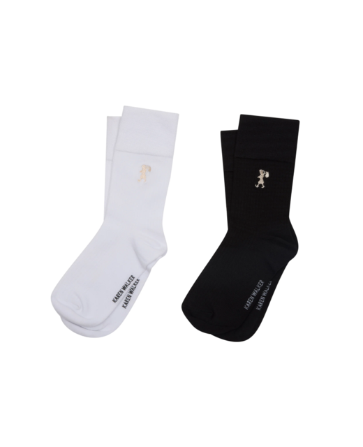 Karen Walker Runaway Embroidered Socks 2pk