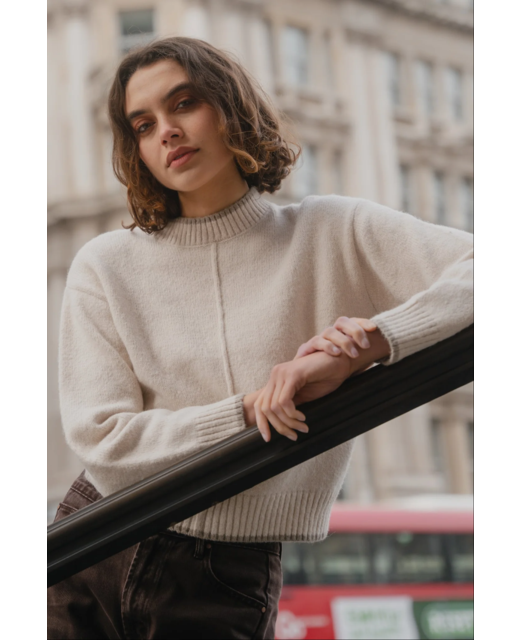 Among The Brave Edge Funnel Neck Jumper