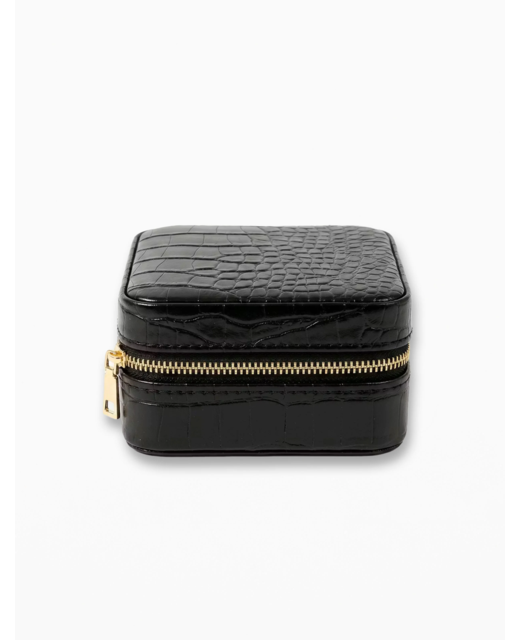 Stella + Gemma Jewel Box Black Croc Square