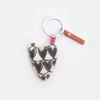 Live Wires Mono Linked Hearts Keyring
