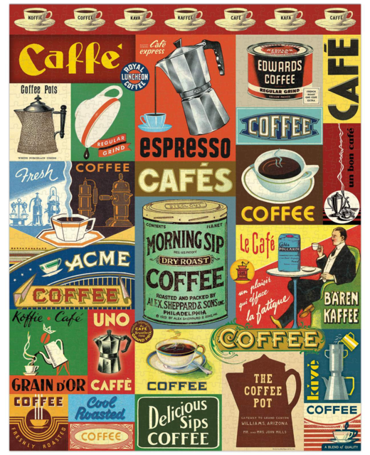 Live Wires Coffee 1000 Piece - Vintage Puzzle