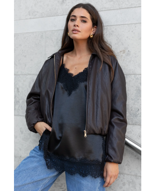 Stories Be Told Troupe PU Leather Jacket
