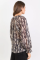 By Rosa Woodland Black Zebra Flounce L/S Top
