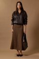 Stories Be Told Companion Check  Bias Maxi Skirt