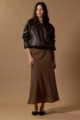 Stories Be Told Companion Check  Bias Maxi Skirt
