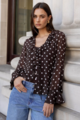 Among The Brave Bohemian Frill Front Blouse