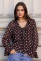 Among The Brave Bohemian Frill Front Blouse