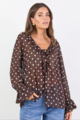 Among The Brave Bohemian Frill Front Blouse