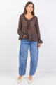 Among The Brave Bohemian Frill Front Blouse