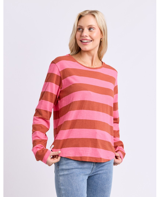 Elm Spritz Stripe LS Tee