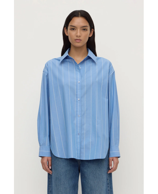 Assembly Label Marcia Stripe Stand Collar Shirt
